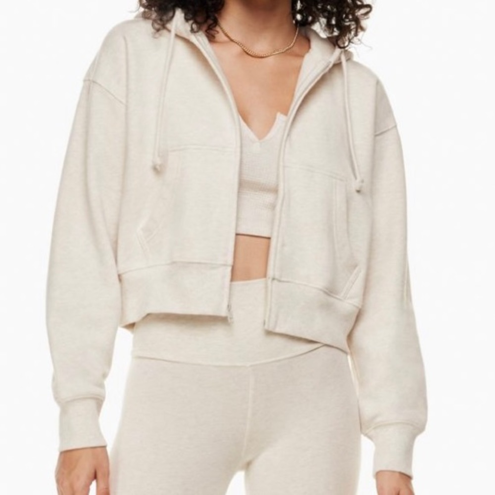 Aritzia TNA Extra Fleece Boyfriend Fit Zip-Up
